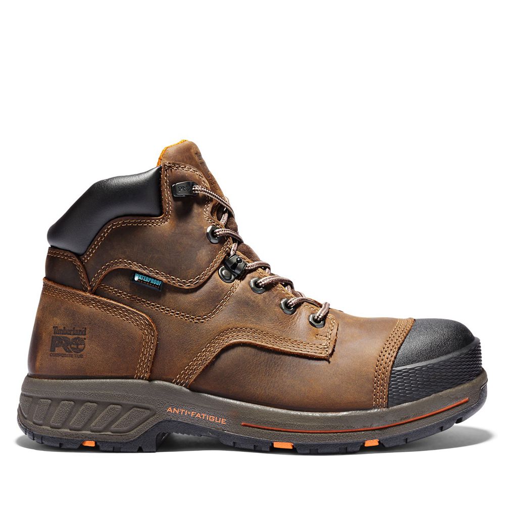 Timberland Mens Work Boots PRO® Helix HD 6" Comp Toe - Brown/Black - India OZ2836047